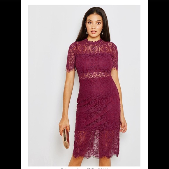 Just Me Dresses & Skirts - Beautiful deep wine lace dress